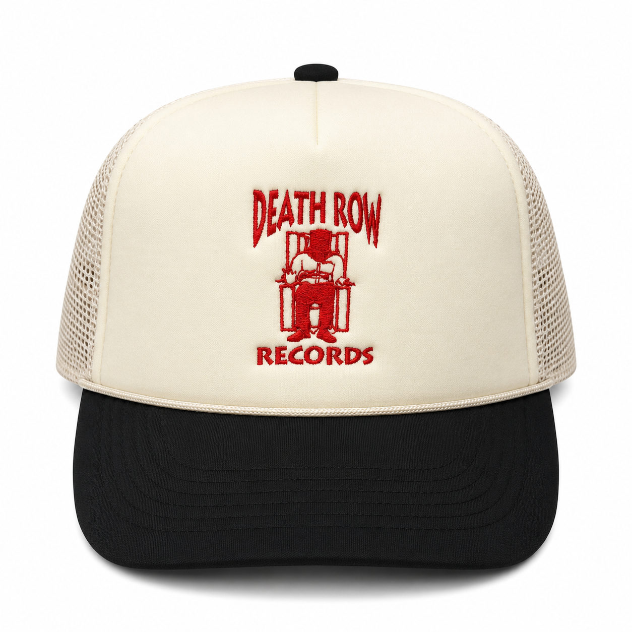 The Row Mesh Trucker Snapback (Beige/Black)