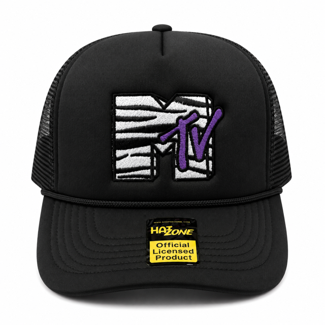 Zebra MTV Mesh Trucker Snapback (Black)