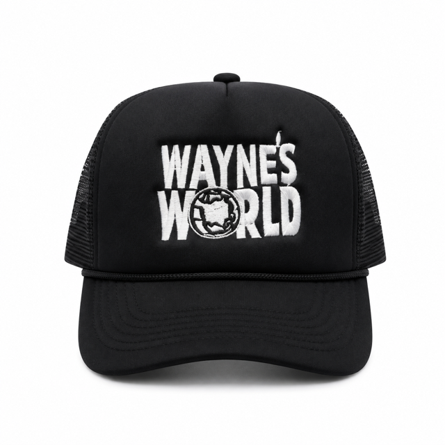 Waynes World Mesh Trucker Snapback (Black)