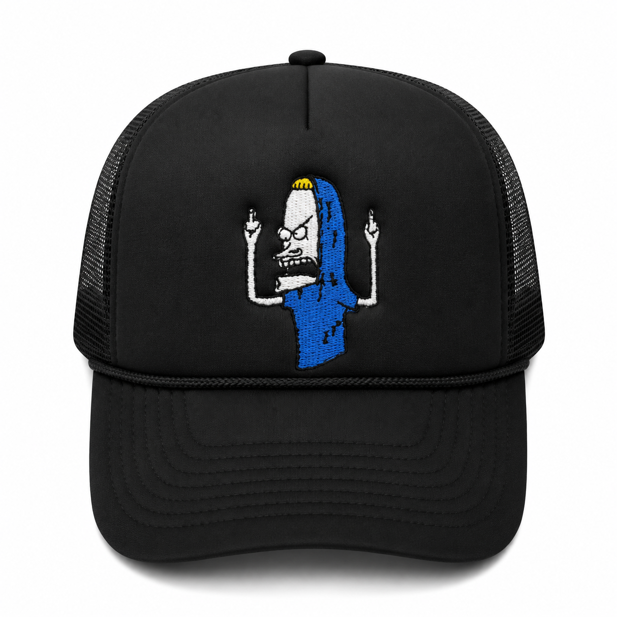 Cornholio Mesh Trucker Snapback (Black)