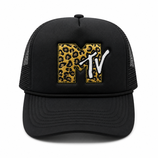 Leopard MTV Mesh Trucker Snapback (Black)