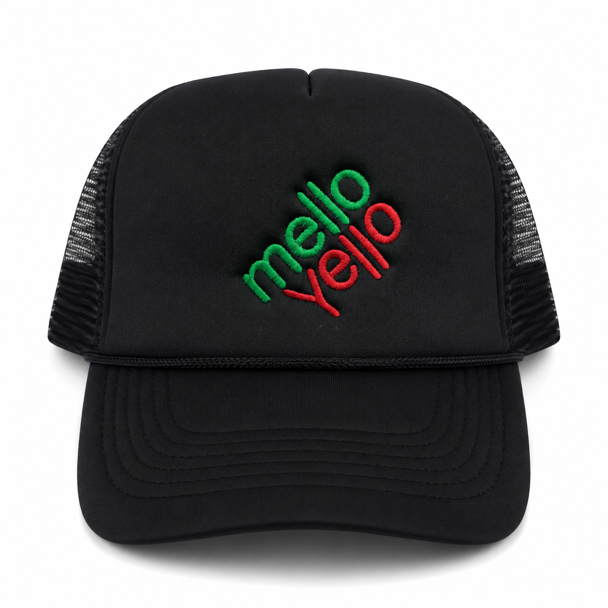 Mellow Yellow Mesh Trucker Snapback (Black)