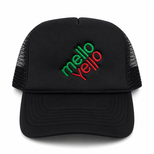 Mellow Yellow Mesh Trucker Snapback (Black)