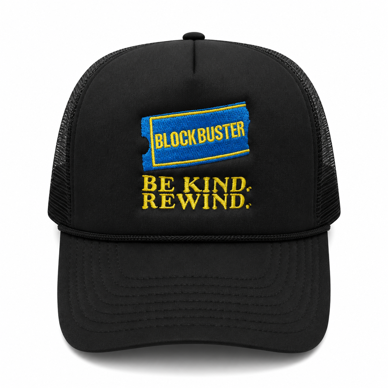 Be Kind Rewind Mesh Trucker Snapback (Black)